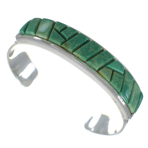 High Quality Sterling Silver Turquoise Water Waves Bracelet VX60456